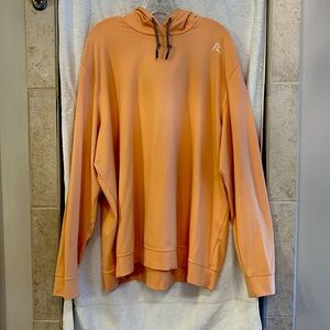 Rhoback XXXL Men’s peach pullover drawstring hoodie Hesi Performance Hoodie